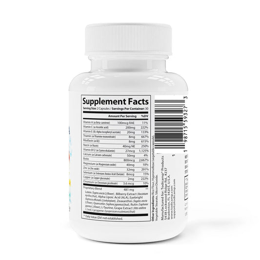 Macular Support Eye Health Vitamins & Vision Supplements Lutein 400Mg Zeaxanthin 10Mg Eyebright Herb Lycopene Supplement & Bilberry Supplement for Eyes Eye Vitamins for Seniors & Adults