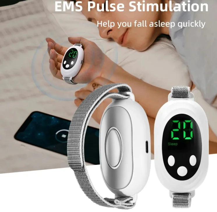 EMS Pulse Stimulation device with digital display on a white background