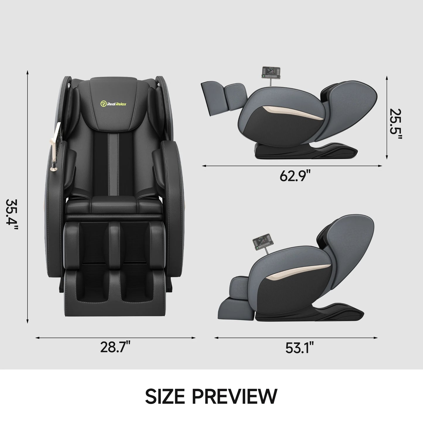 Zero Gravity Massage Chair, Shiatsu Massage Relaxation Recliner with Heating and Bluetooth, Black