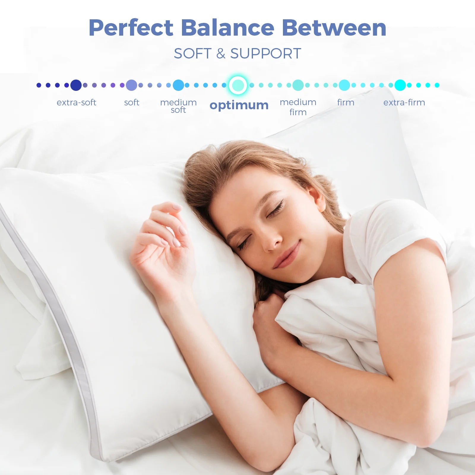 Bed Pillows Standard Size Set of 4, Luxury Hotel Quality,Fluffy and Supportive Gusseted Bed Pillows for Side, Back, or Stomach Sleepers,20''X 26''