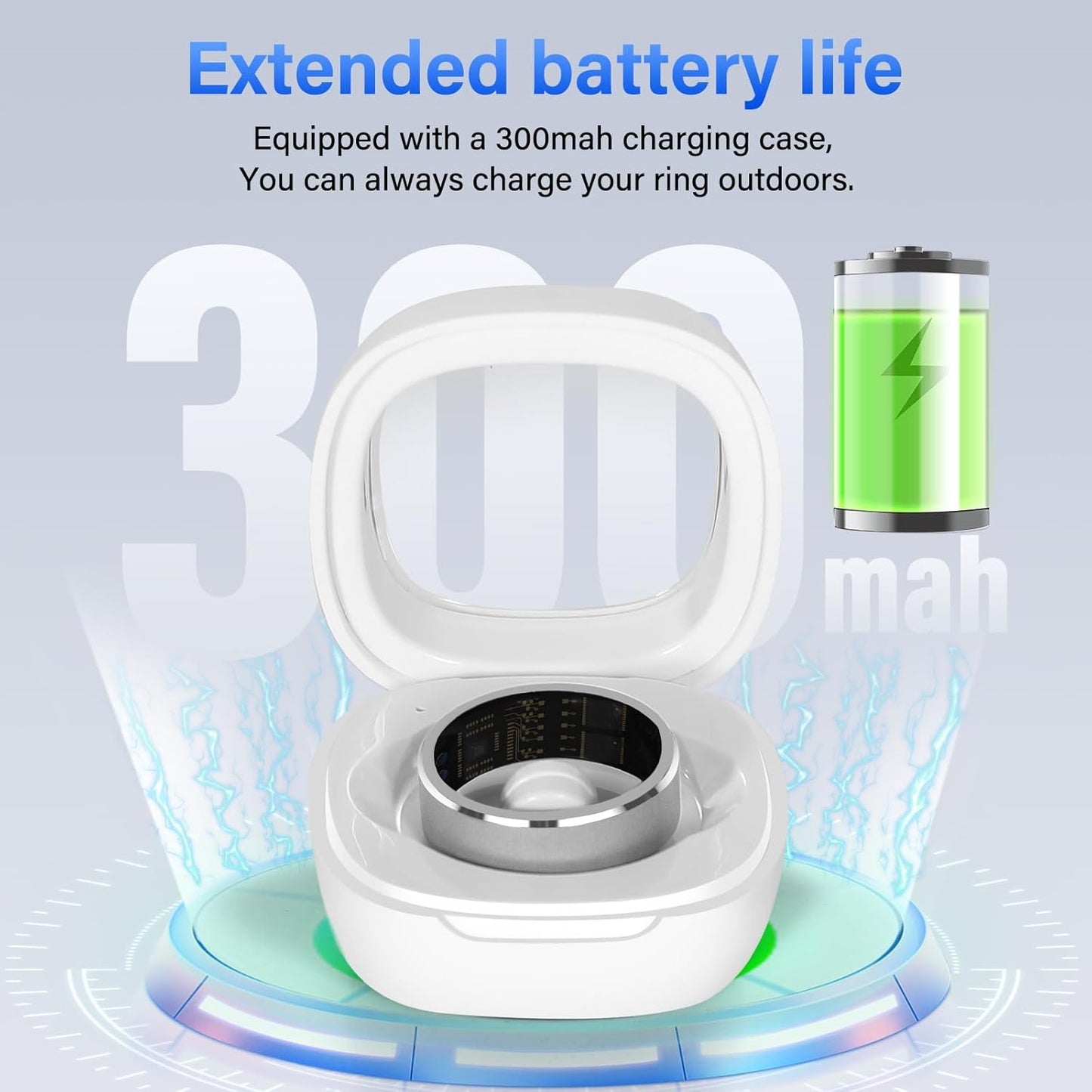 Smart Ring for Women Health Rings for Men Blood Pressure Monitor Fitness Rings for Women Ring Fitness Tracker Blood Pressure Ring Fitness Rings Waterproof for Iphone and Android