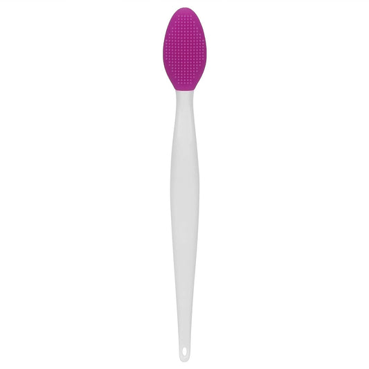 Silicone Nose Cleansing Brush, Silicone Exfoliating Lip Brush, Deep Cleaning Exfoliating Lip Brush with Double Sided, Facial Brush for Blackhead Cleanning, Lip Scrubs Exfoliator & Moisturizer(Purple)