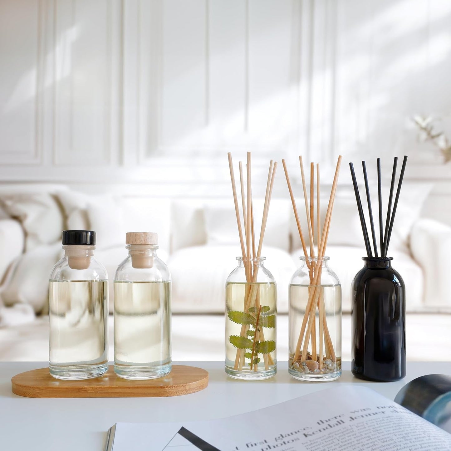 Cinnamon Vanilla Oil Reed Diffuser Set | Warm, Fresh Baked Cookies | Perfect Fall Scent! | Made W/Essential Oils | Great Kitchen Scent & Gift Idea | Eco-Friendly. Vegan.