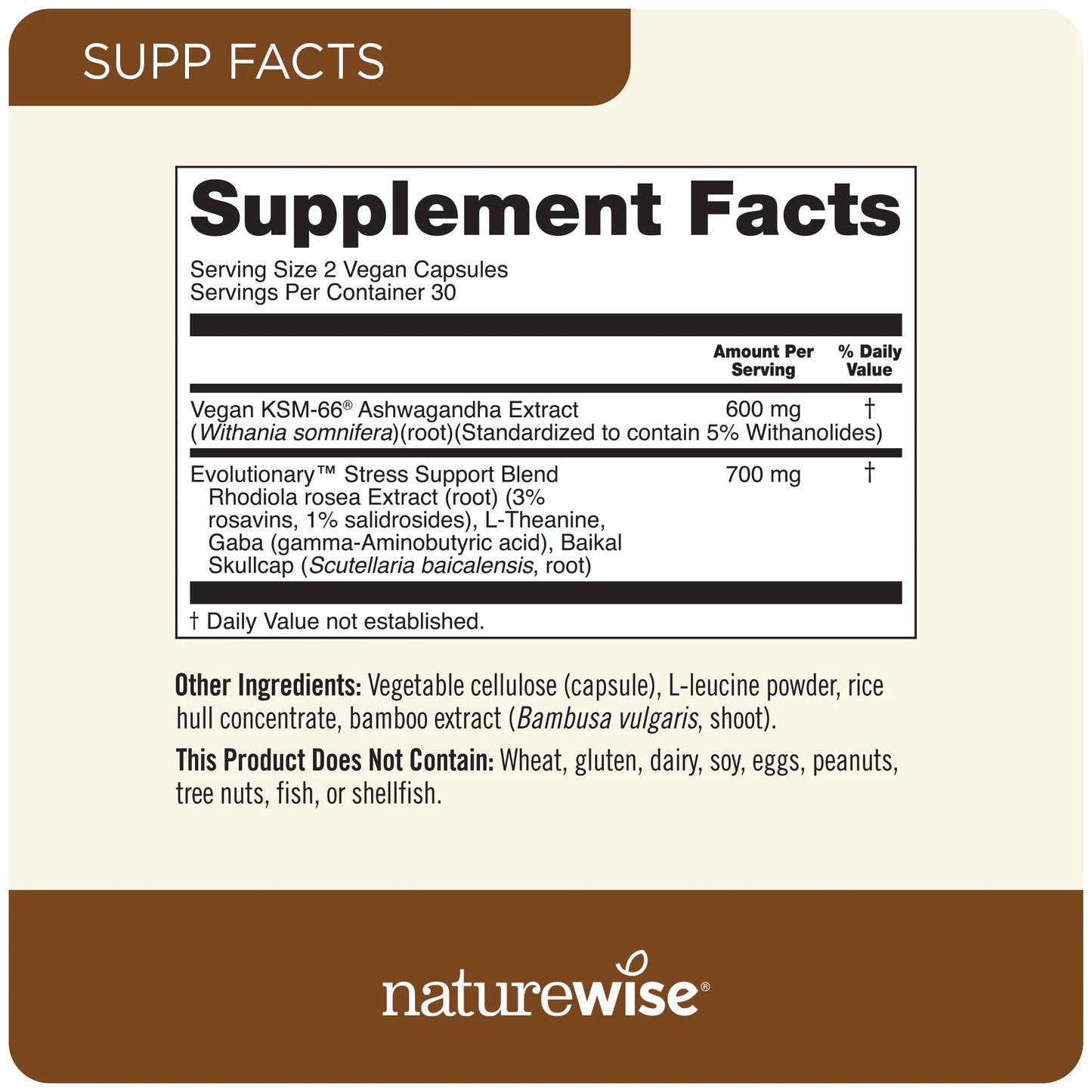 Ashwagandha for Stress + GABA & L-Theanine - 60 Capsules[30-Day Supply]