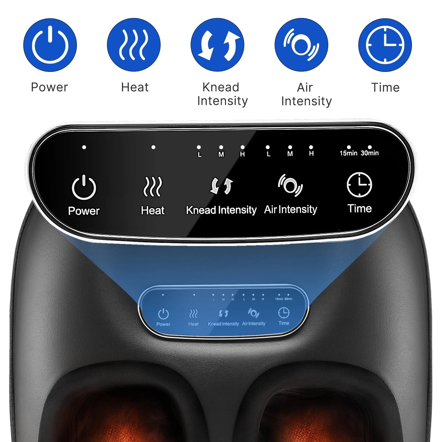 Shiatsu Foot Massager with Heat for Neuropathy Tired Foot Blood Circulation, FSA HSA Eligible,Black,Christmas Birthday Gifts for Mom Dad Men