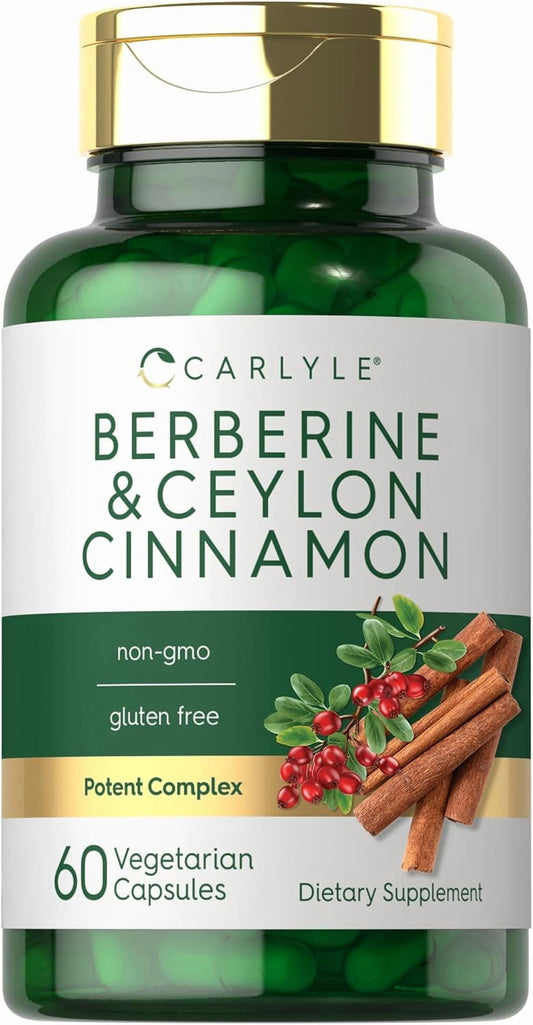 Berberine with Ceylon Cinnamon | 2000Mg Complex | 60 Capsules for Men and Women | by