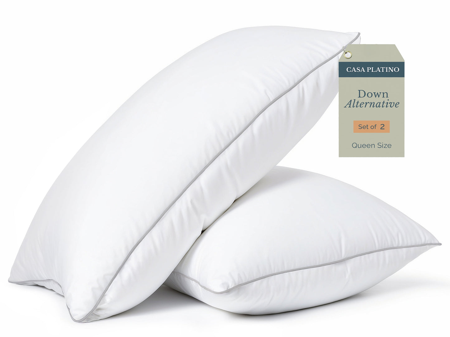 Pillows Queen Size Set of 2 – Luxury Hotel Collection Bed Pillow Queen Size for Side, Back & Stomach Sleepers, Durable & Easy to Wash