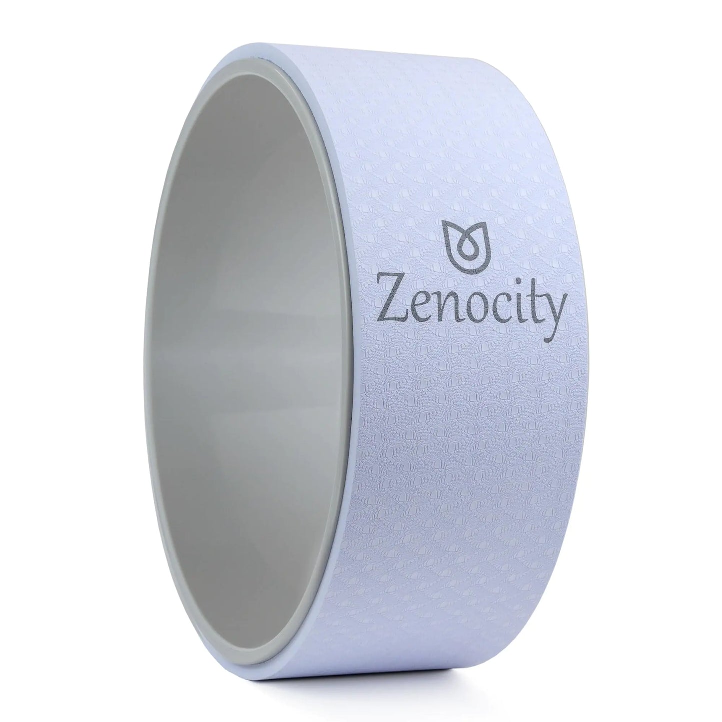 Yoga wheel with 'Zenocity' branding on a white background