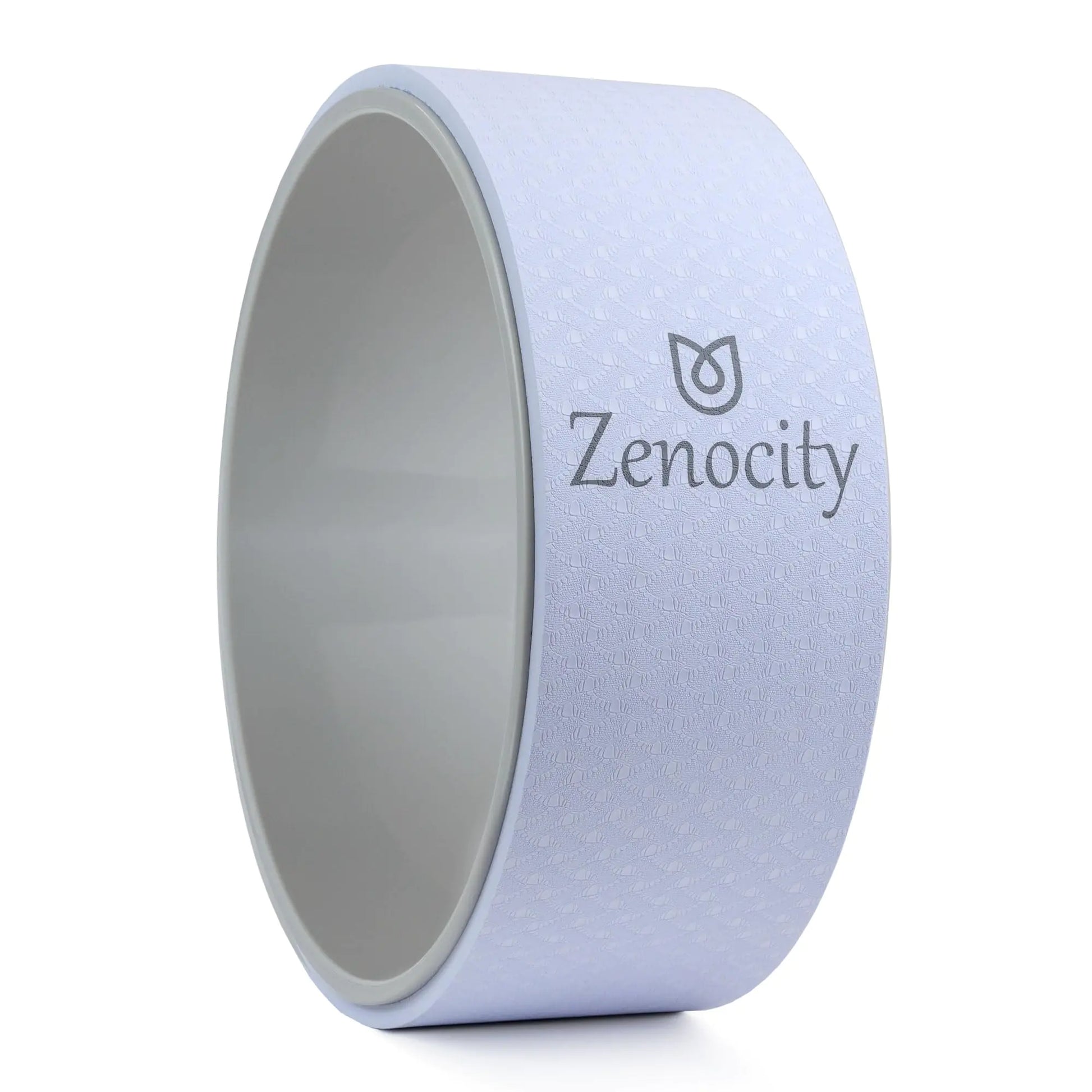 Yoga wheel with 'Zenocity' branding on a white background