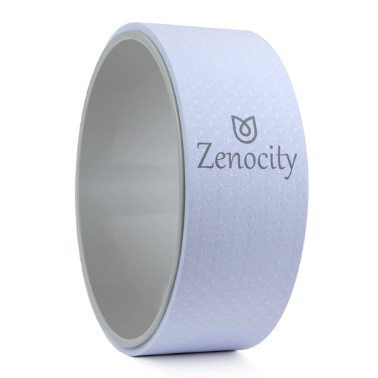 Yoga wheel with 'Zenocity' branding on a white background