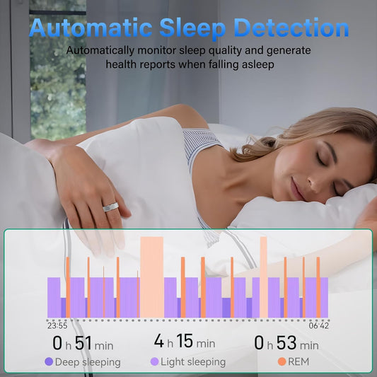 Smart Ring for Women Health Rings for Men Blood Pressure Monitor Fitness Rings for Women Ring Fitness Tracker Blood Pressure Ring Fitness Rings Waterproof for Iphone and Android