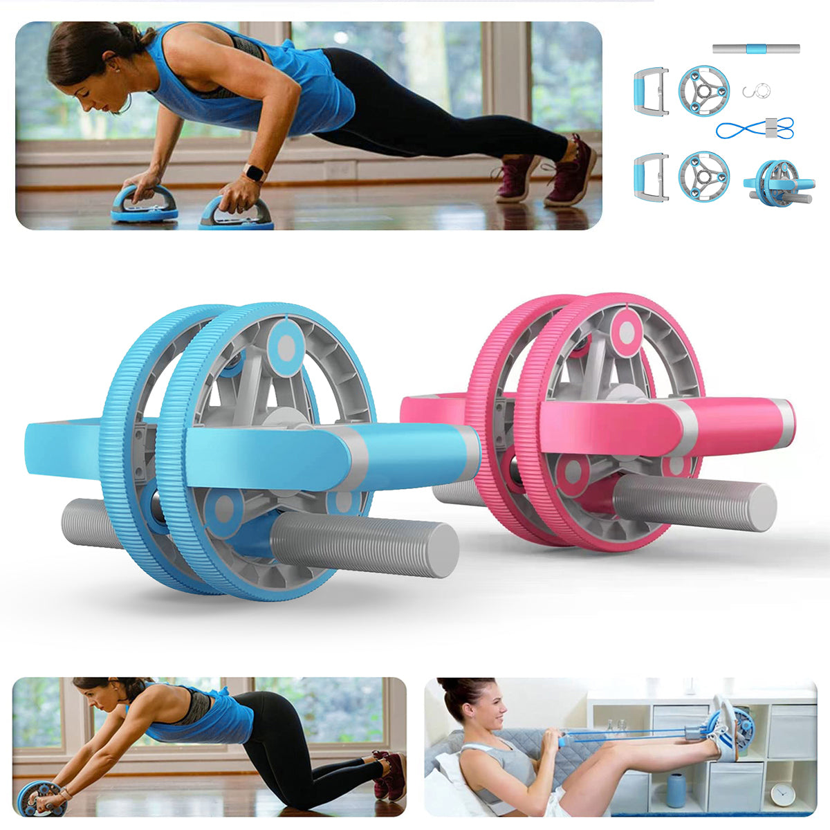 Compact Ab Wheel & Fitness Kit